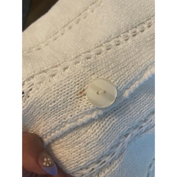Vintage White Cardigan with Pearl Buttons - Picture 7 of 7